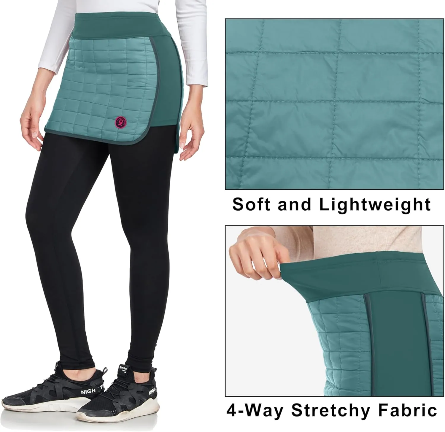 Little Donkey Andy Women's Lightweight Puffer Sport Skorts Warm Quilted Skirt Outdoors Hiking Running