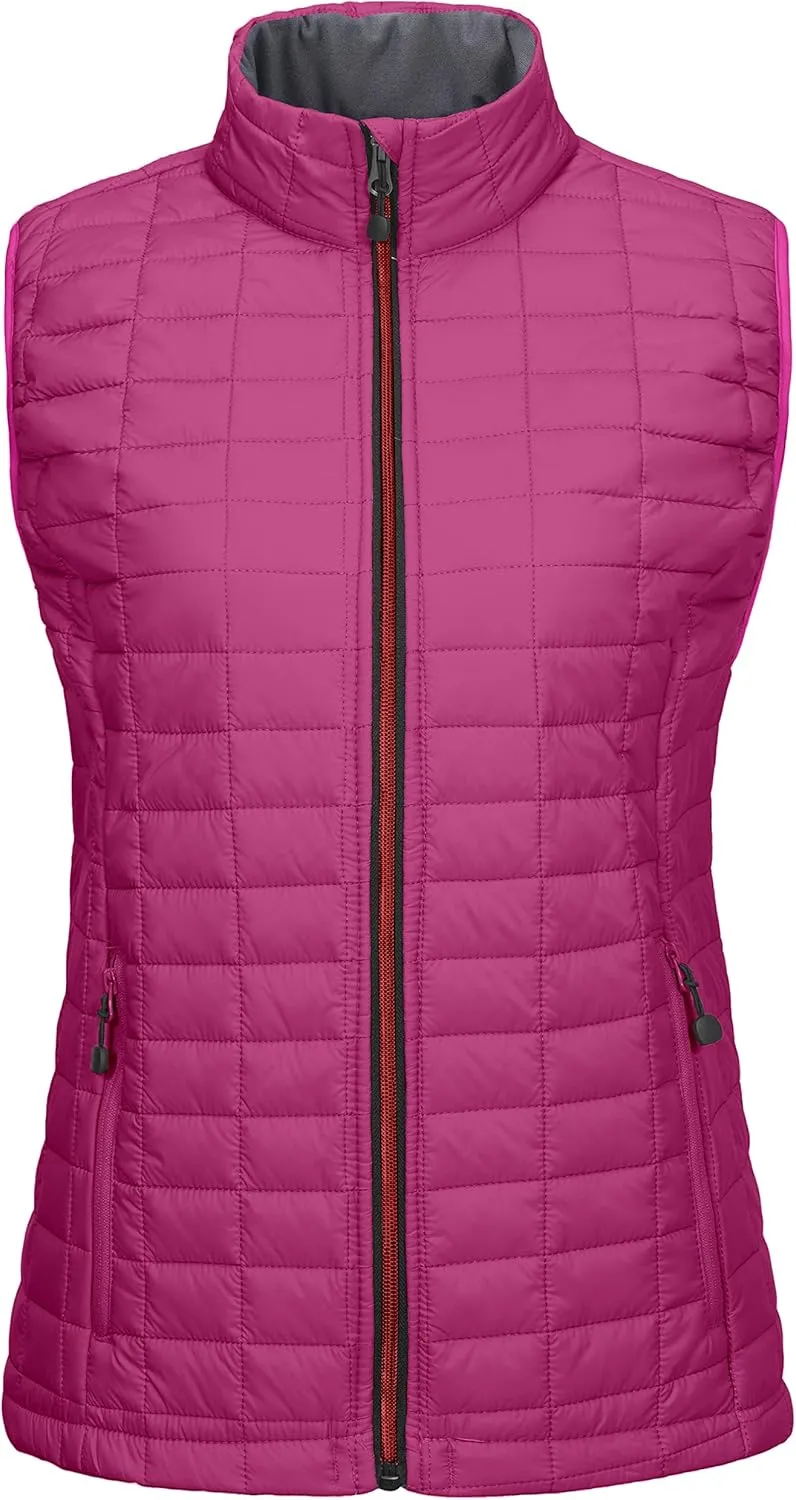 Little Donkey Andy Women's Puffer Vest, Lightweight Warm Sleeveless Jacket for Hiking Travel Golf