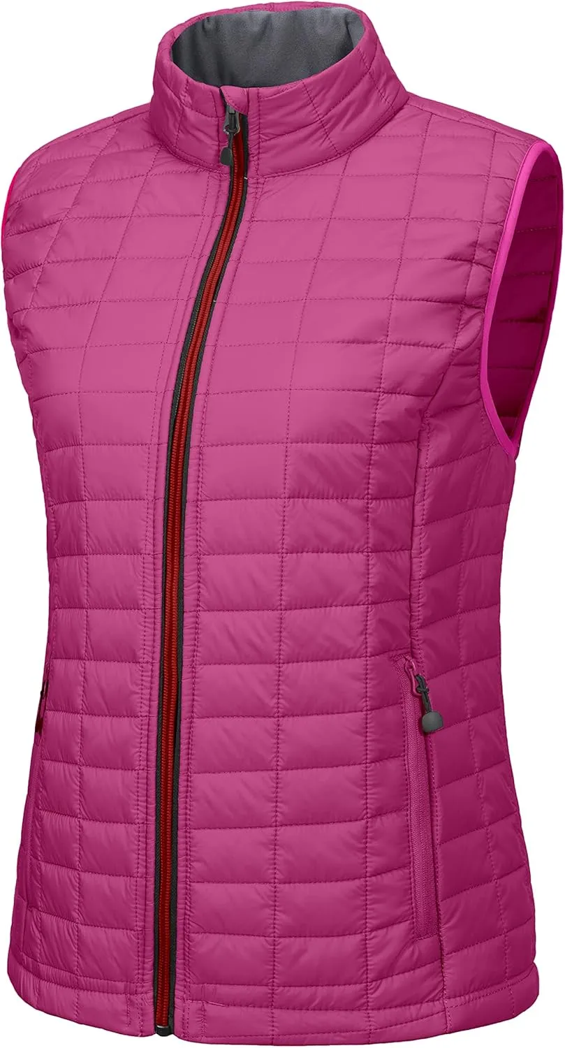 Little Donkey Andy Women's Puffer Vest, Lightweight Warm Sleeveless Jacket for Hiking Travel Golf