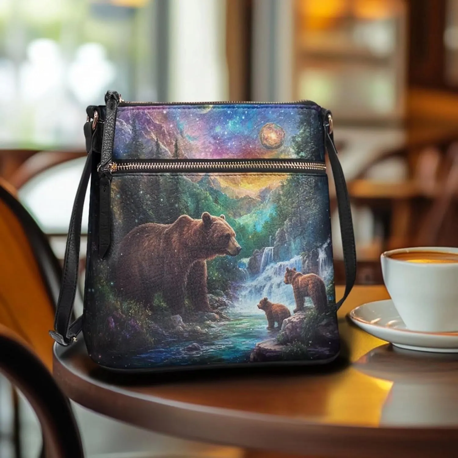 Lotusorchid Leather Crossbody Bag for Women, Protective Hobo Tote Handbag with Multi Pocket