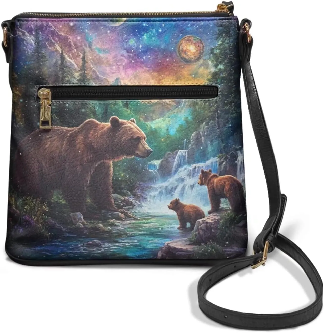 Lotusorchid Leather Crossbody Bag for Women, Protective Hobo Tote Handbag with Multi Pocket