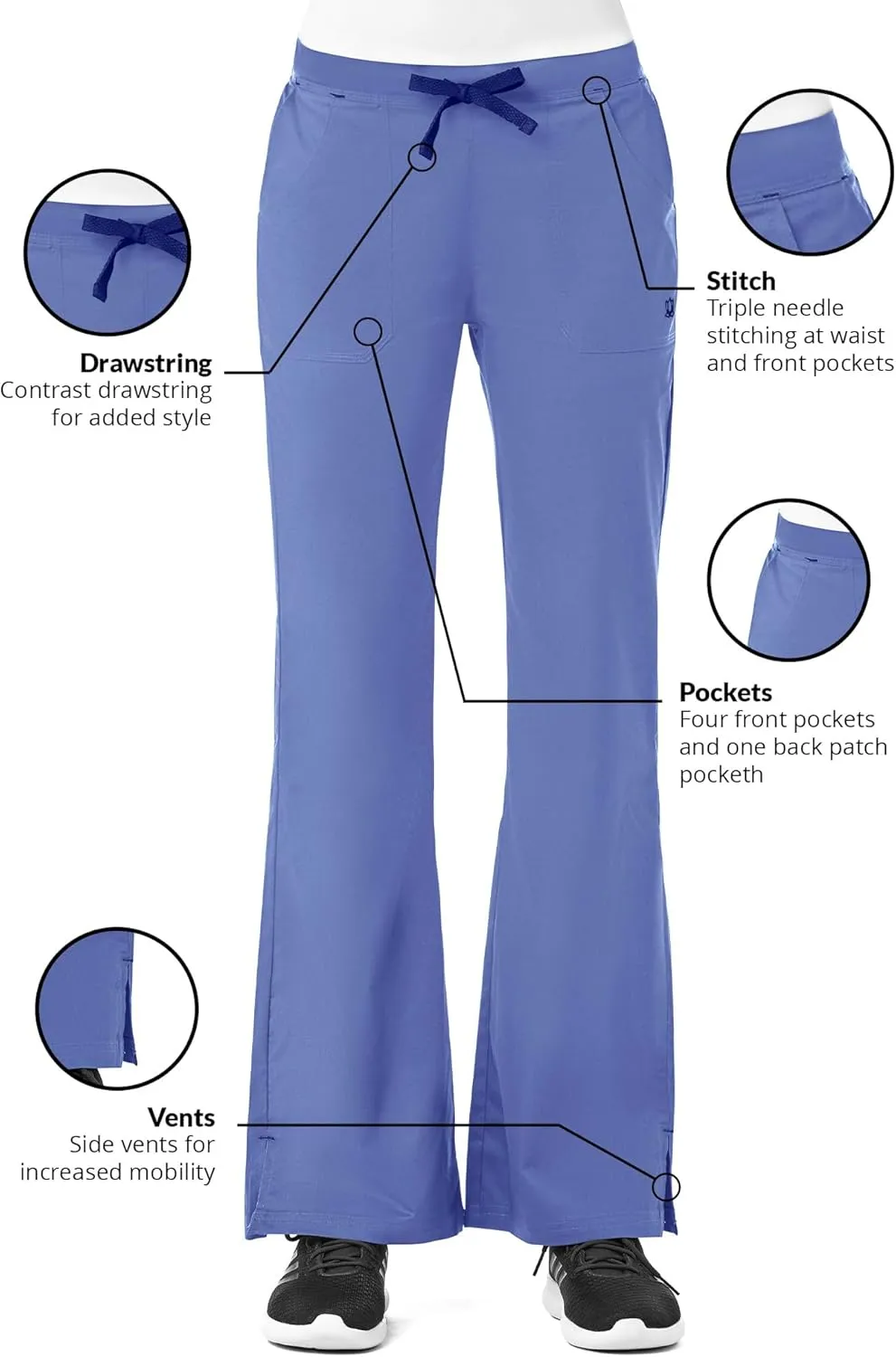 Maevn Women's Multi-Pocket Flare Pants