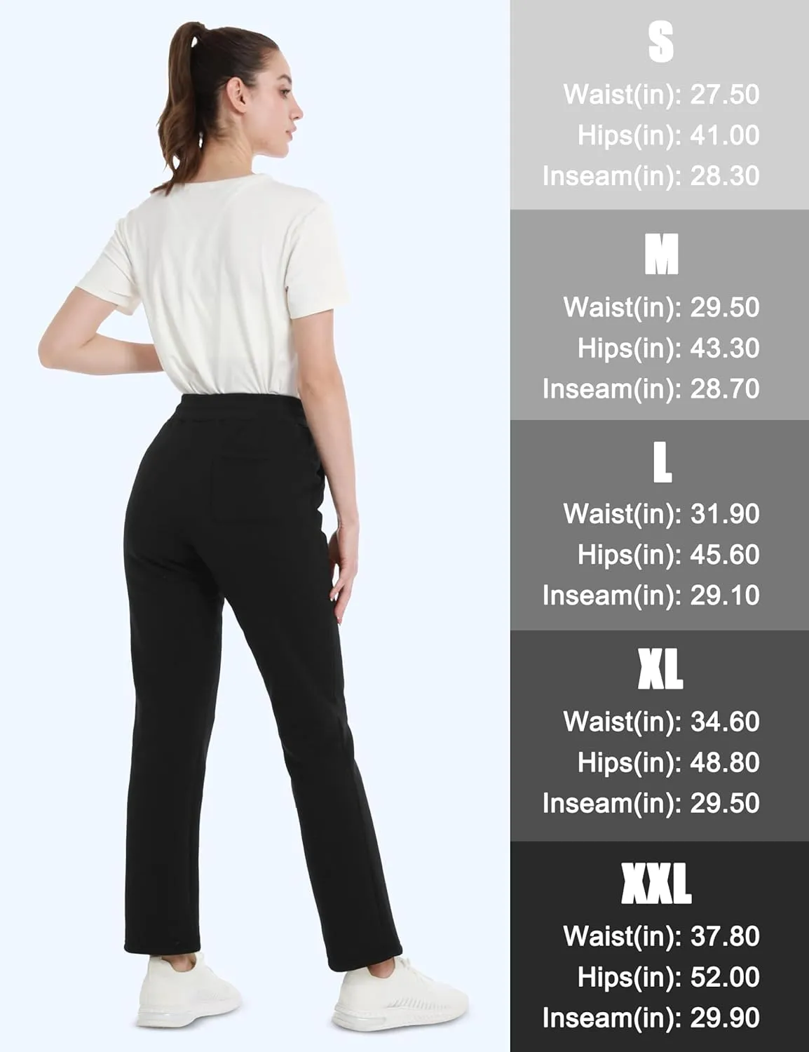 MAGCOMSEN Women's Sherpa Lined Sweatpants with Pockets Warm Thick Fleece Winter Casual Lounge Pants