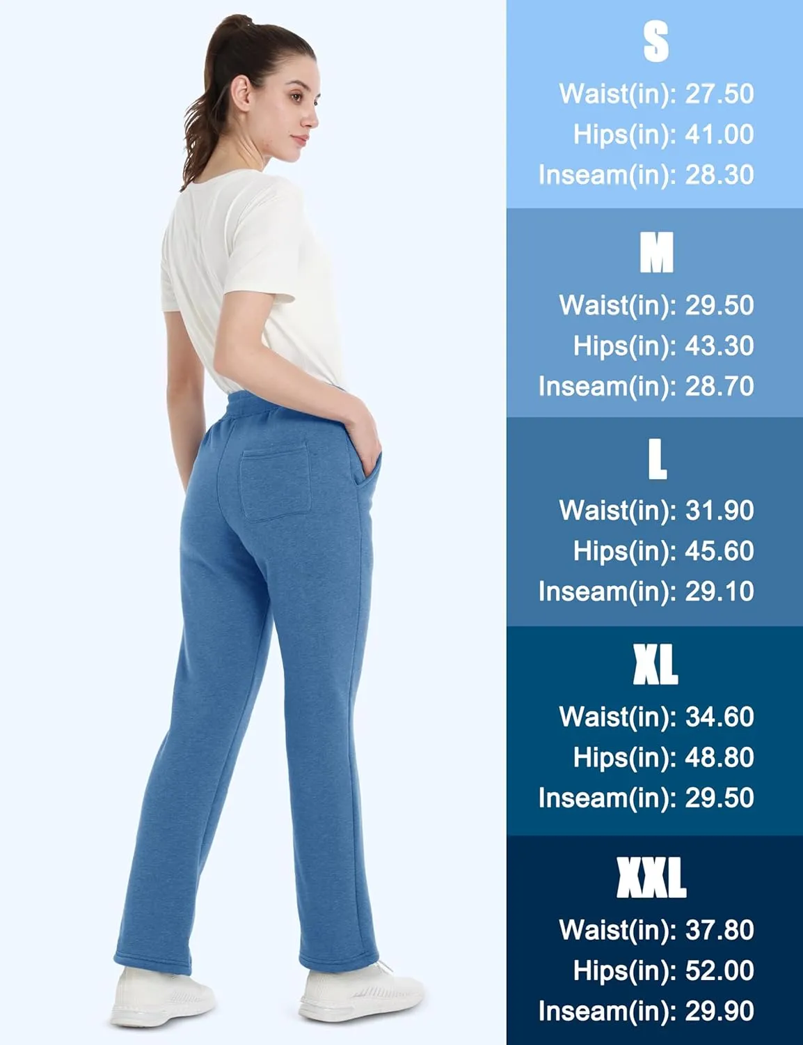 MAGCOMSEN Women's Sherpa Lined Sweatpants with Pockets Warm Thick Fleece Winter Casual Lounge Pants