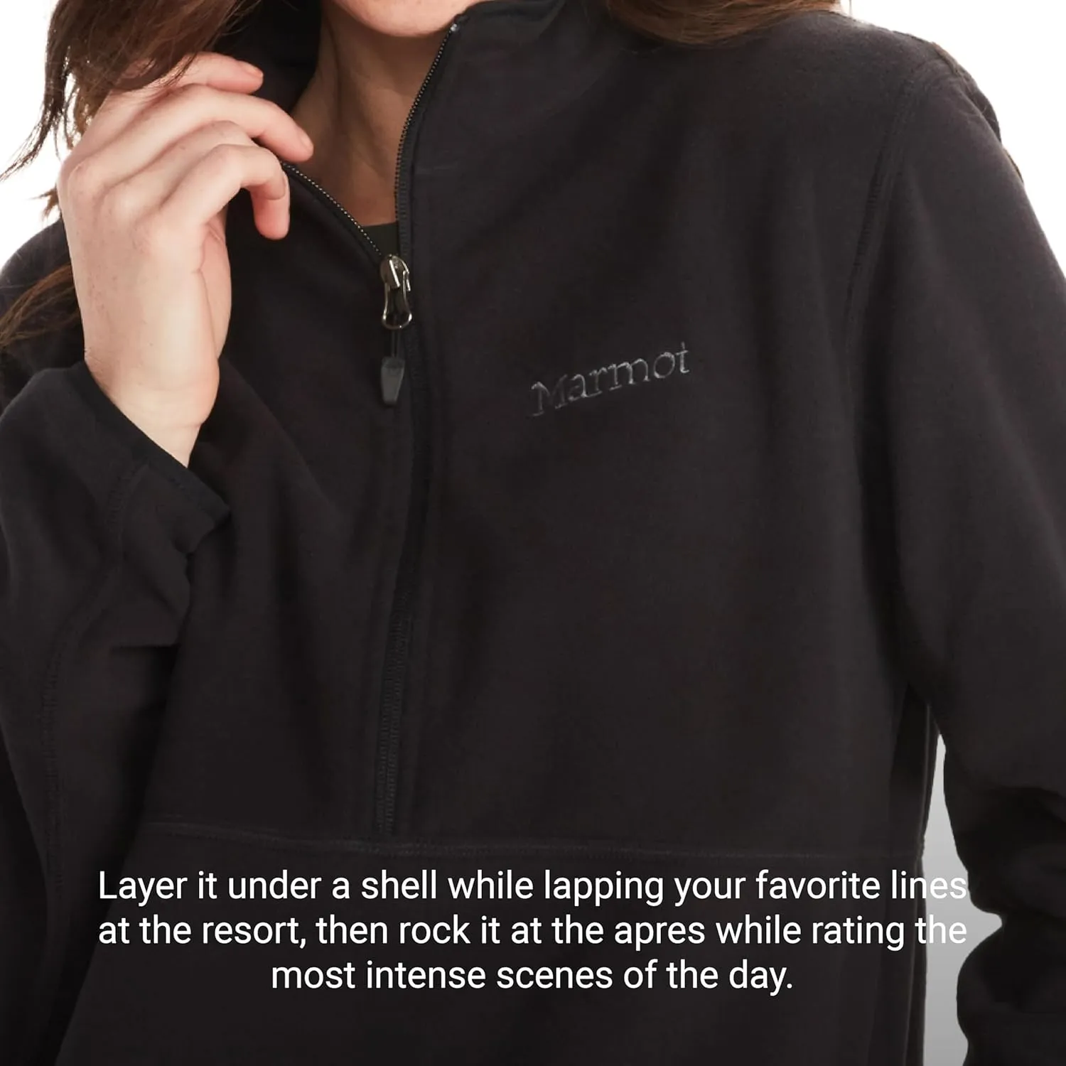 MARMOT Women's Rocklin 1/2 Zip Jacket - Classic, Warm, Lightweight 100-Weight Fleece Layer