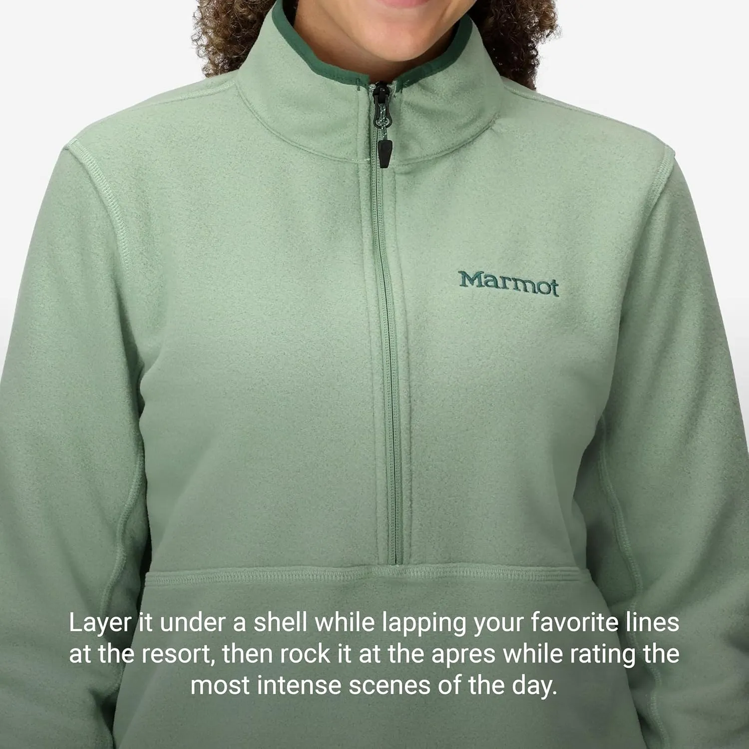 MARMOT Women's Rocklin 1/2 Zip Jacket - Classic, Warm, Lightweight 100-Weight Fleece Layer