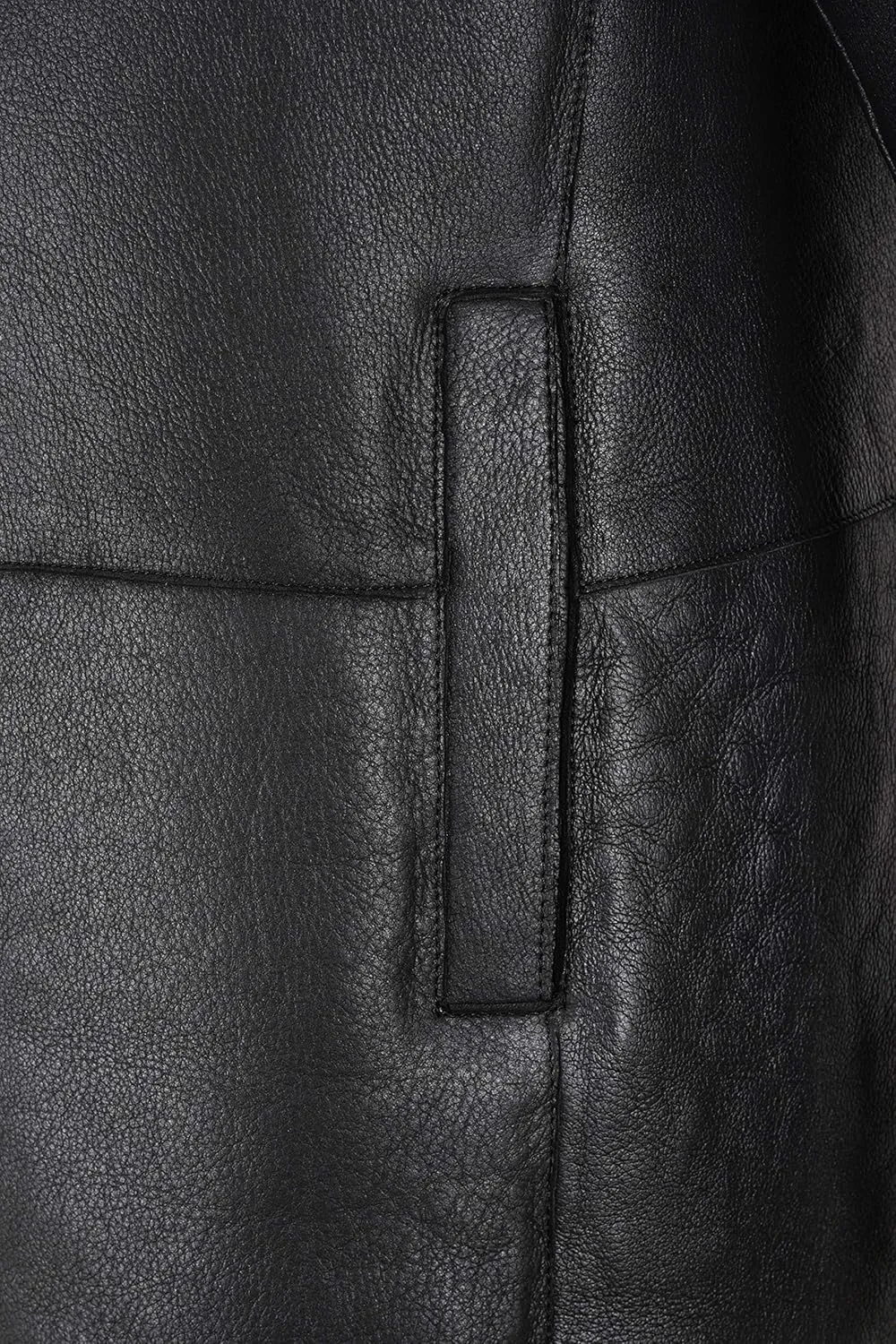 Men Sheepskin Coat Classic Real Leather Trench Reefer Bane Warm Coat 2K320