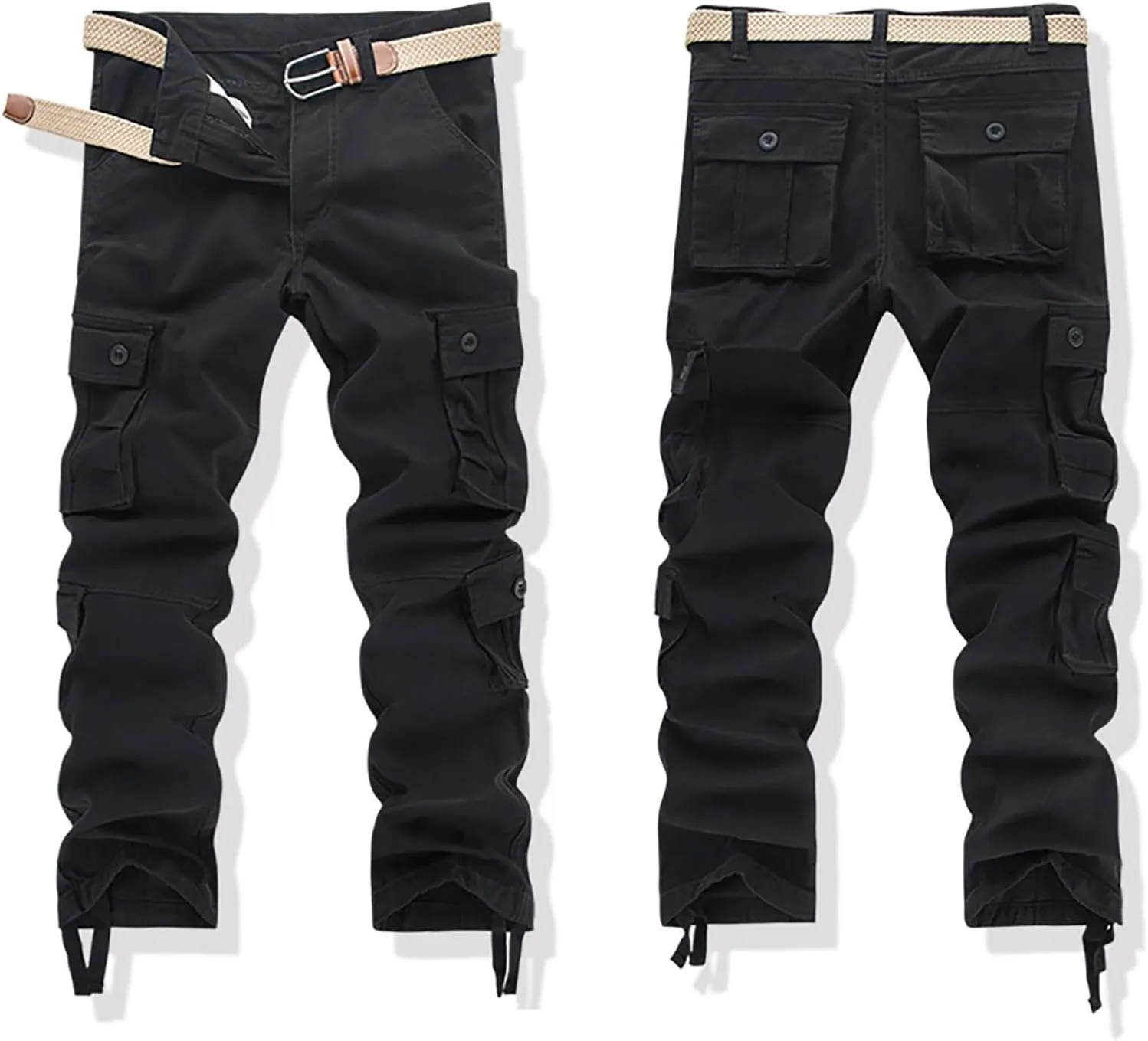 Mens Black Cargo Pants 6 Full Men's Cargo Cargo Pocket Men's Pants Sweats for Men Lightweight Sweatpants Men Mens