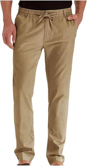 Men's Casual Pants Comfort Flat Front Stretch Dress Pants Business Work Pants Relaxed Fit Slack Straight Leg Trousers