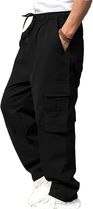 Men's Casual Sweatpants Pants Jogger Cargo Harem Pencil Pant Multi-Pocket