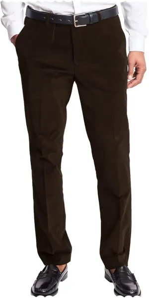 Men's Classic Fit Velvet Dress Pants for Wedding Dinner
