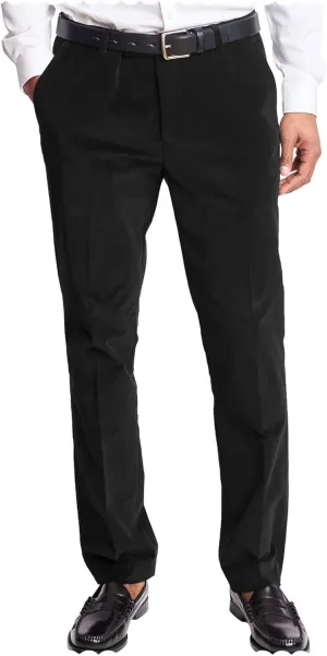 Men's Classic Fit Velvet Dress Pants for Wedding Dinner