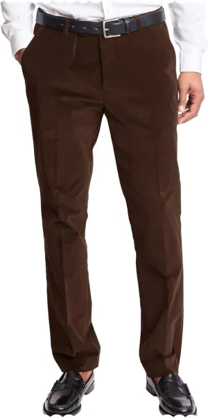 Men's Classic Fit Velvet Dress Pants for Wedding Dinner