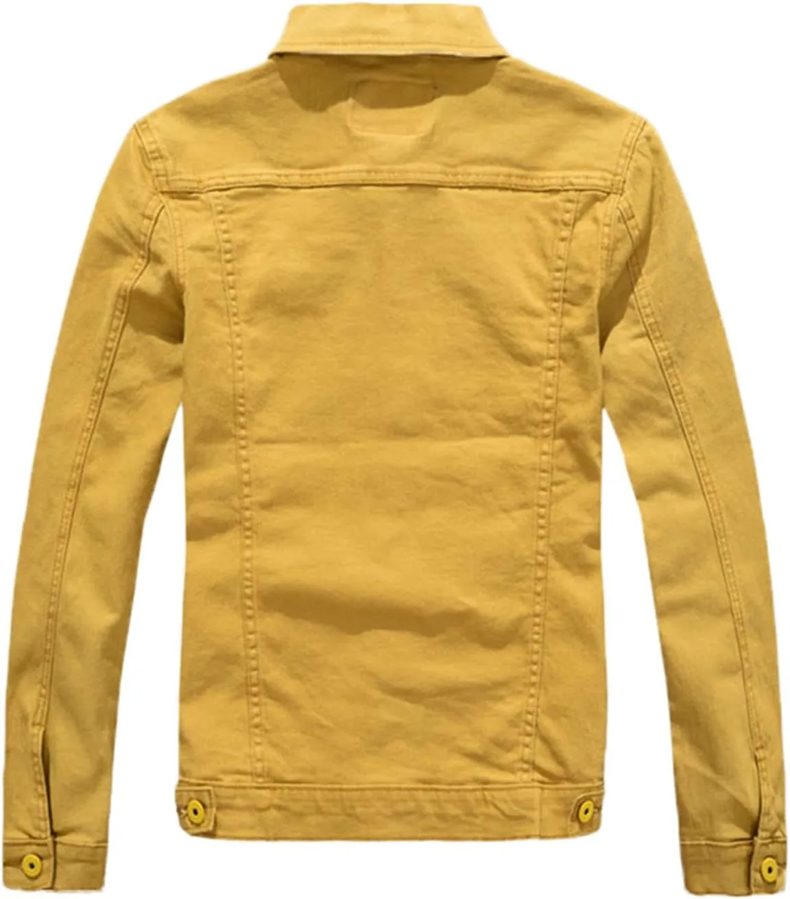 Men`s Classic Slim Fit Motorcycle Denim Jacket Coat