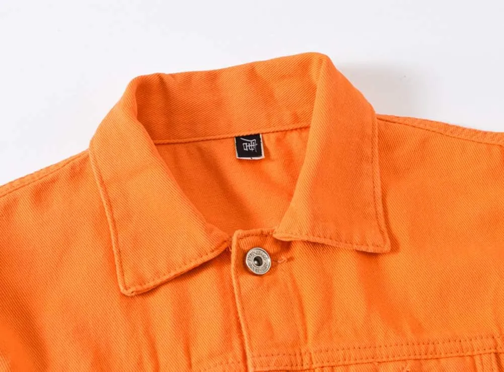 Mens Classic Slim Fit Trucker Jean Denim Jacket Coat