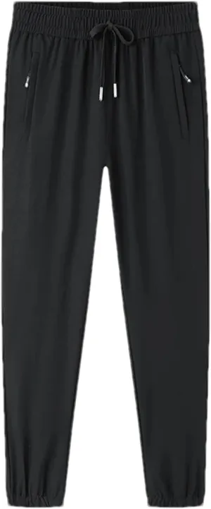 Men's Drawstring Straight Bloomers Trousers with Zipper Pockets Elastic Waisted Casual Harem Pants