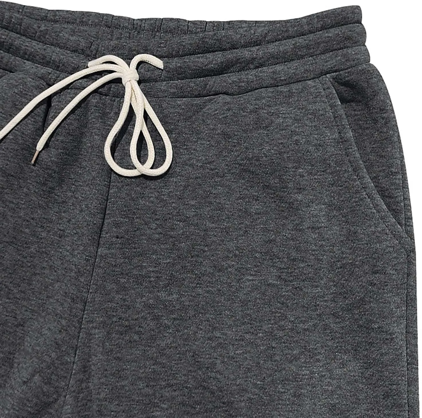 Mens Hiking Cargo Pants Large Elastic Waist Pants with Multi-Pocket Fit Drawstring Wide Trousers