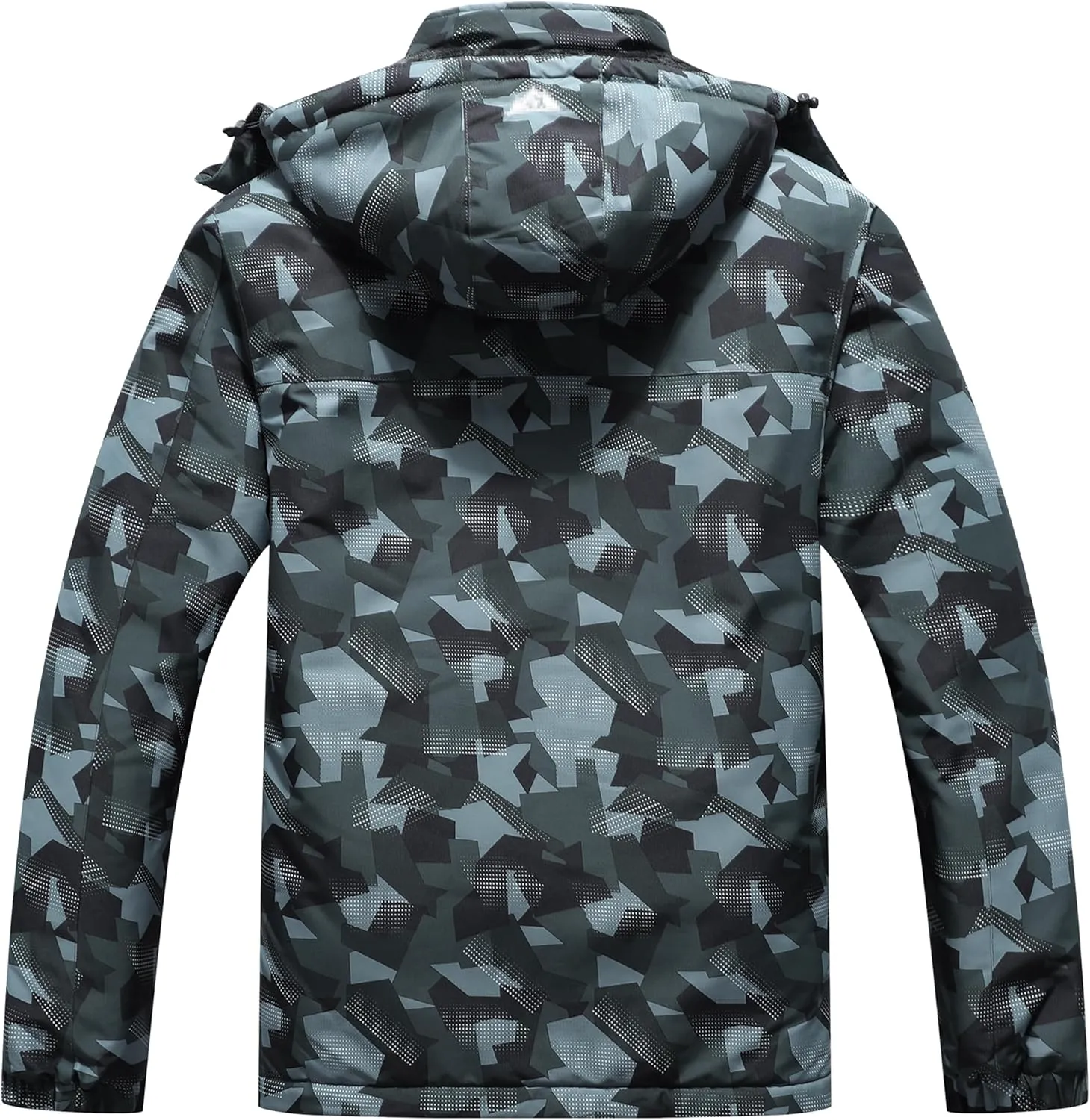 Men's Mountain Winter Coat Warm Fleece Ski Snow Jacket Waterproof Raincoat with Hood