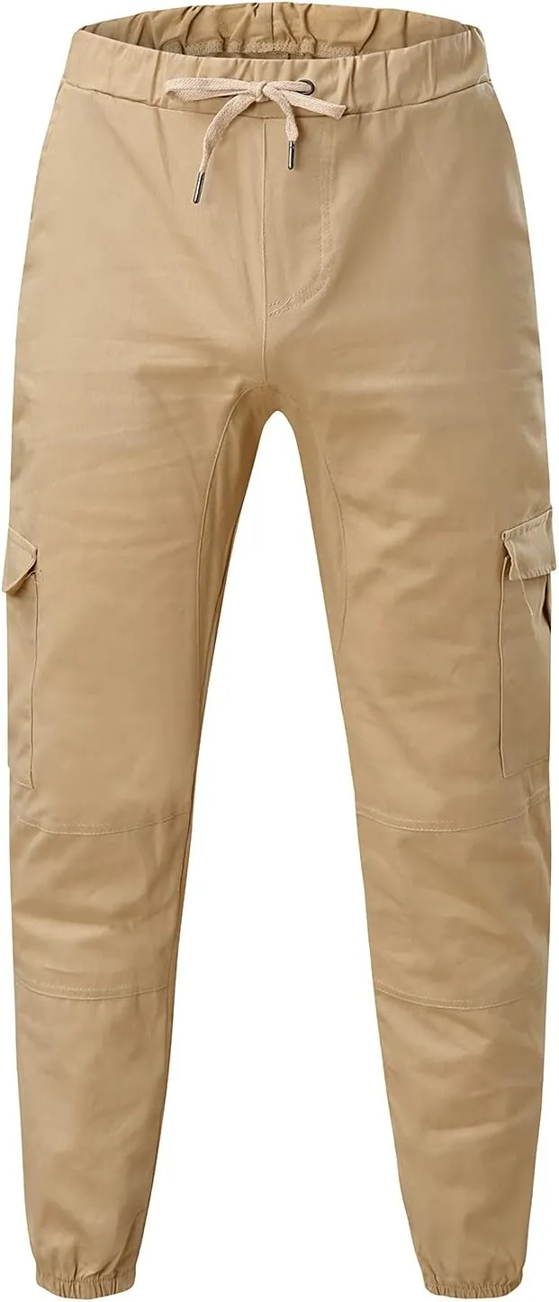 Mens Outdoor Cargo Pants Fashion Joggers Multi-Pocket Casual Pants Sports Pants Chino Trousers Sweatpants Mens