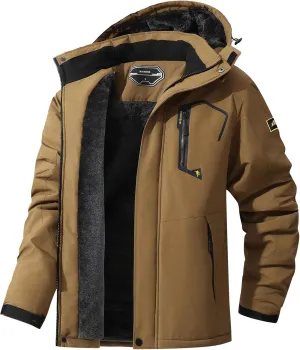 Men's Ski Jacket Warm Winter Snow Coat Waterproof Mountain Windbreaker Snowboarding Jacket Hooded for Hiking Traval