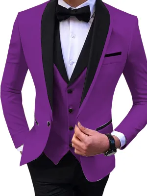 Men's Slim Fit Business Formal 3 Pieces Suits