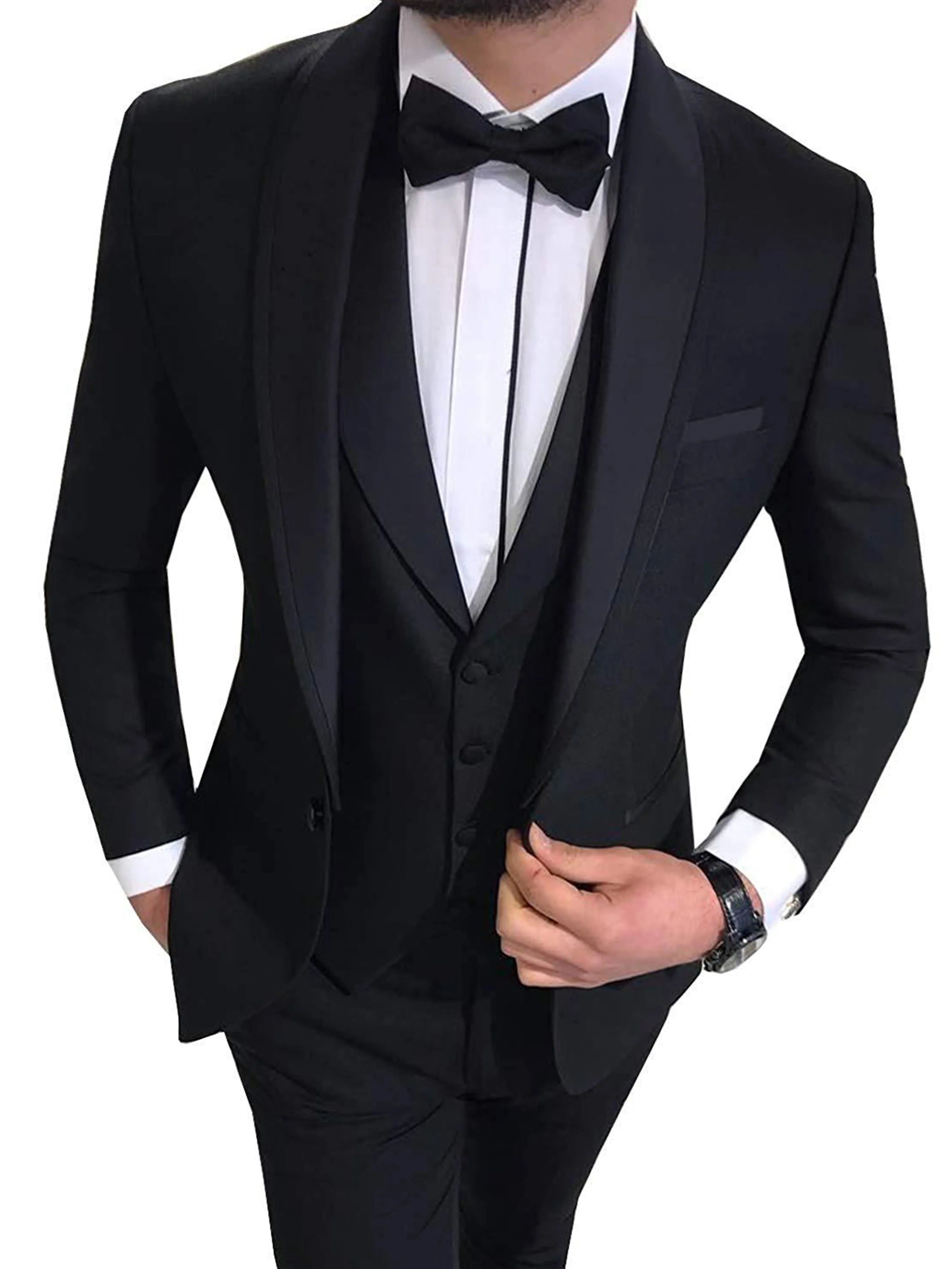Men's Slim Fit Business Formal 3 Pieces Suits