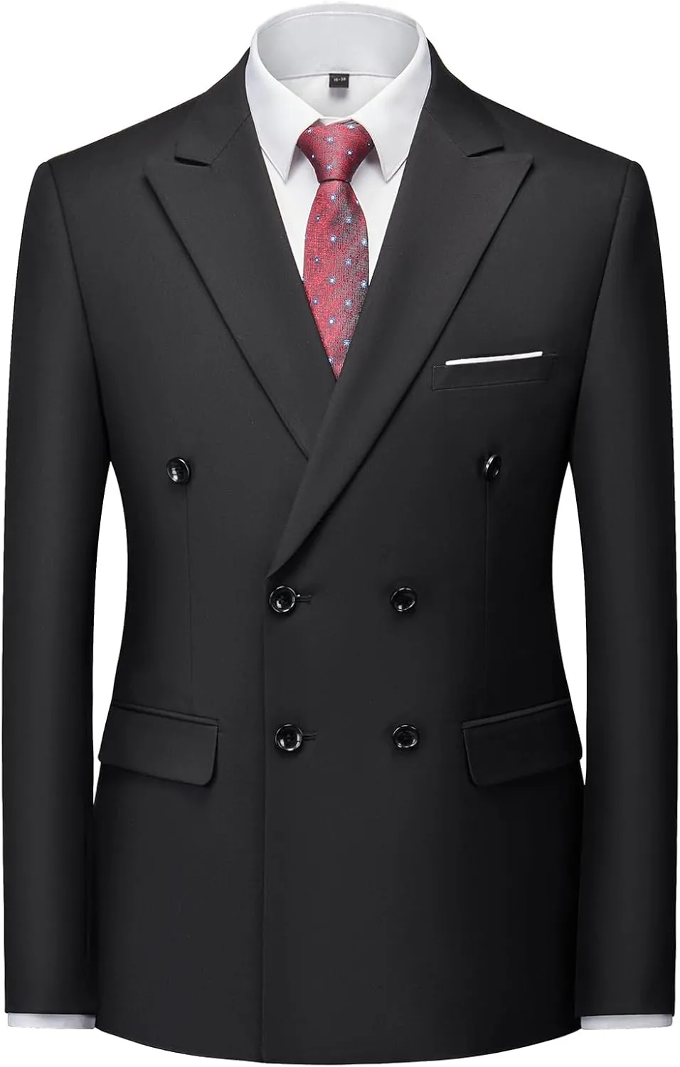 Mens Suits Slim Fit 2 Piece Double Breasted Blazer Tuxedo Suit Set for Men Casual Wedding Casual Business