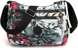 MLAFE Women Shoulder Handbag Nylon Multi-Pocket Crossbody Purse Bags for Women Travel Shoulder Bag for Travel/Shopping/Hiking
