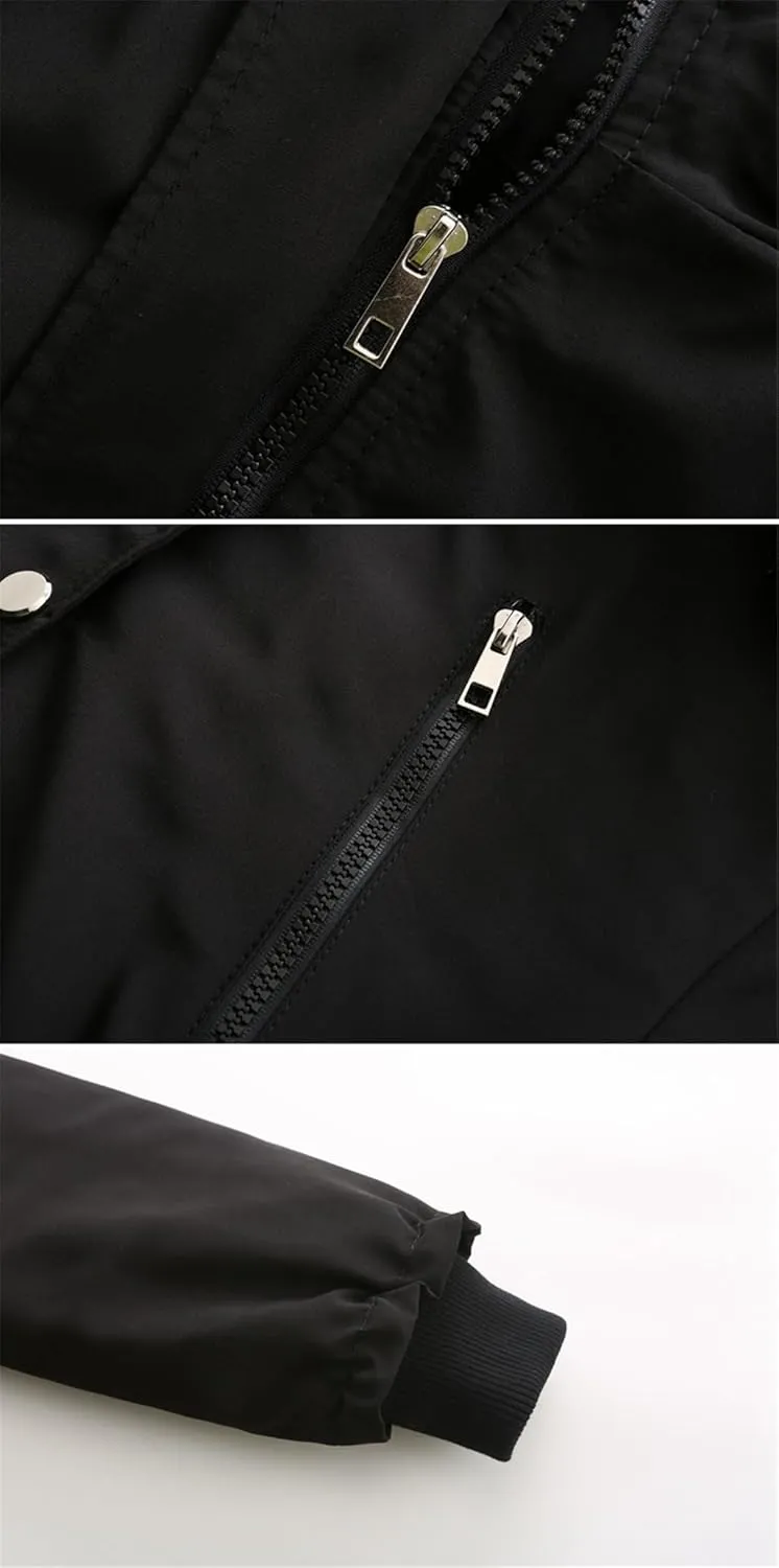 NALoRa Women'S Mid-Length Hooded Removable Winter Warm Padded Coat Cotton Jacket