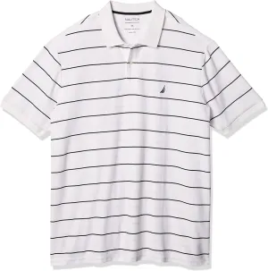 Nautica Men's Big and Tall Classic Short Sleeve Striped Polo Shirt