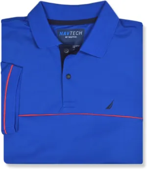Nautica Mens Classic Fit Navtech Colorblock Piping Polo Shirt,