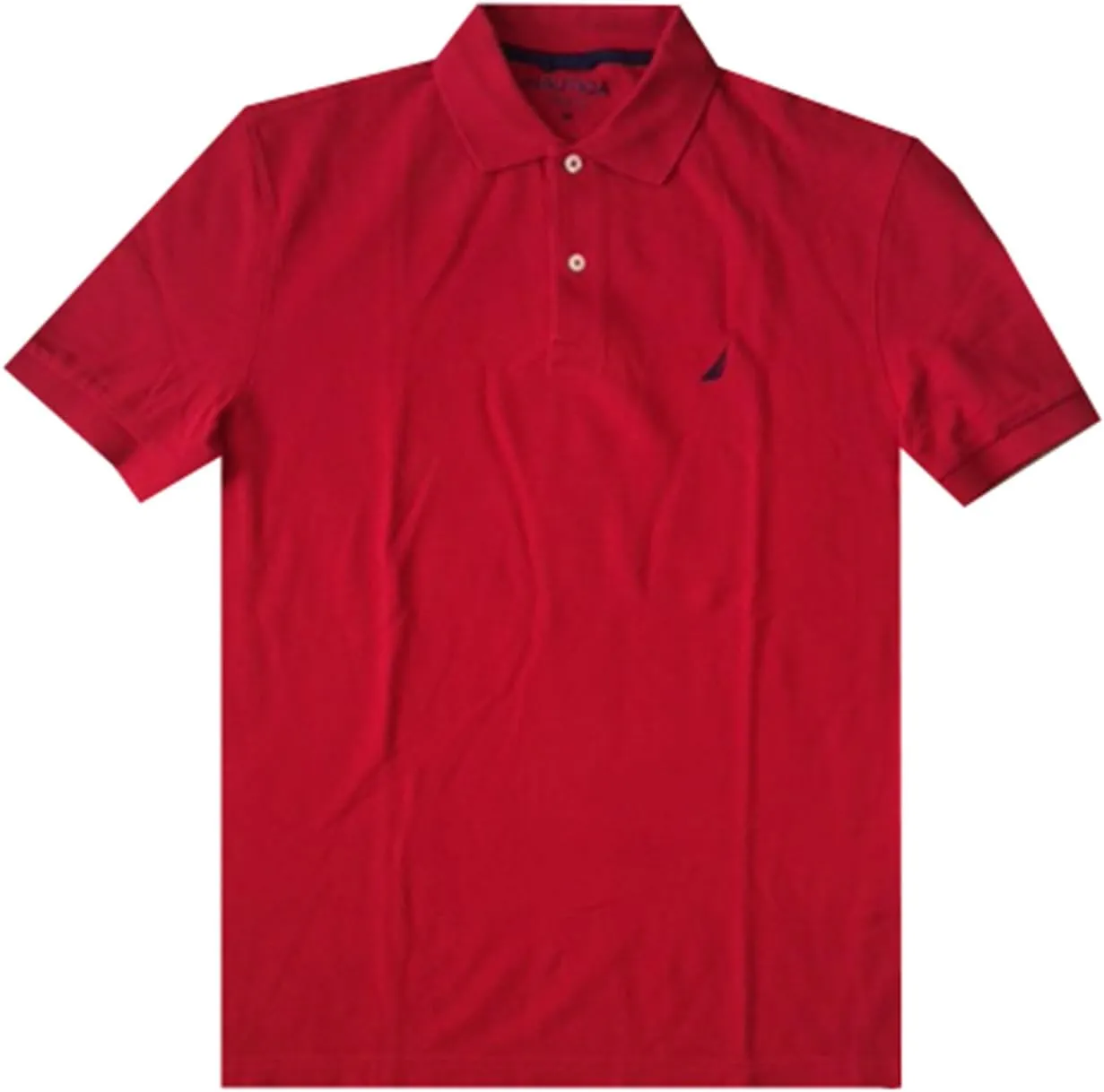 Nautica Men's Short Sleeve Solid Classic Fit Cotton Pique Polo Shirt