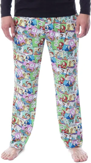 Nickelodeon Mens' Garfield and Jon Classic Comic Strip Lounge Pajama Pants
