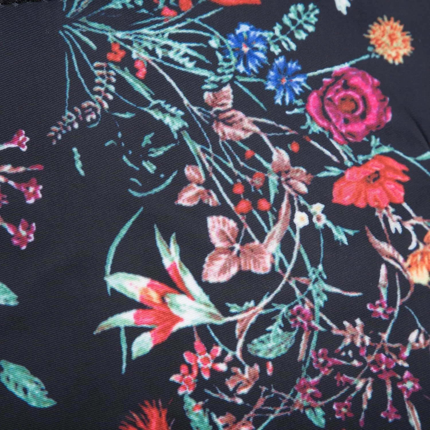 Nylon Floral Multi-Pocket Crossbody Purse Bags for Women Travel Shoulder Bag