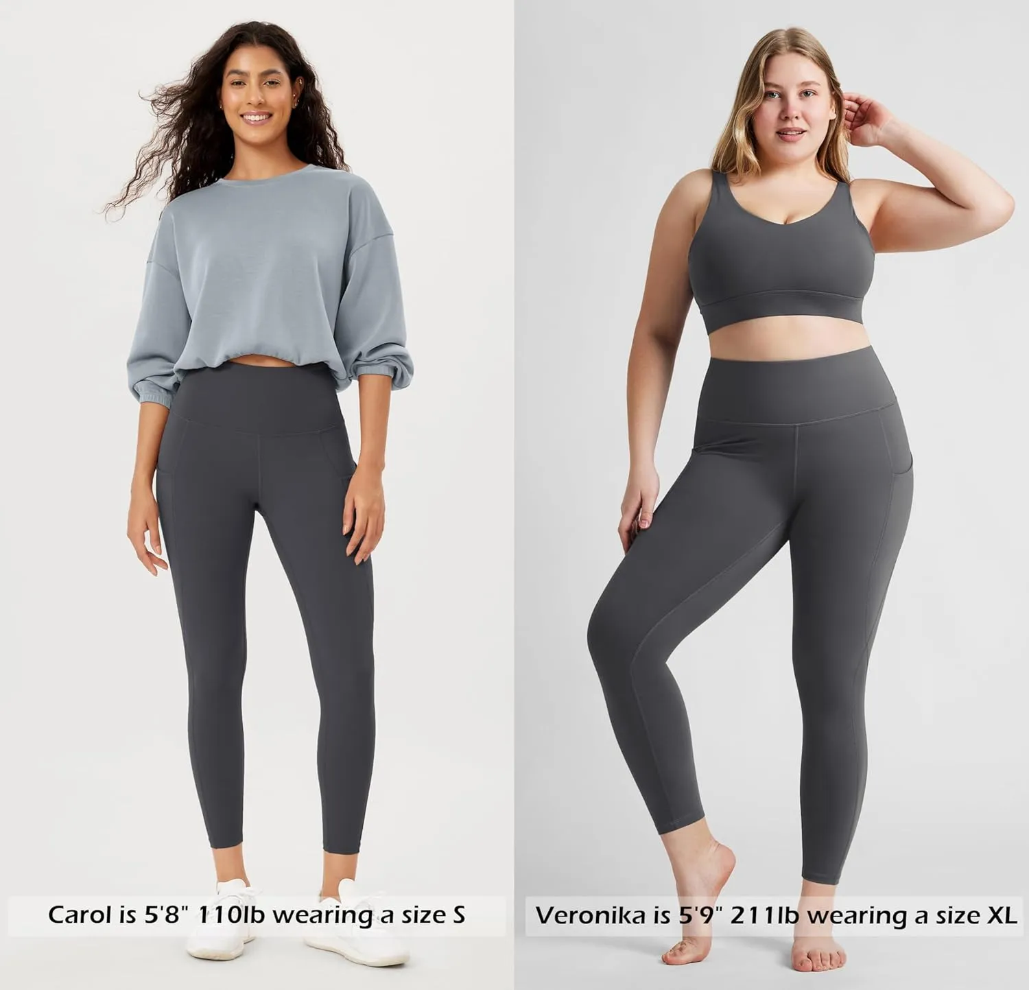 ODODOS ODTHERMAL Women's Fleece Lined Yoga Pants with Pockets - 25" / 28" High Waisted Warm Workout Leggings