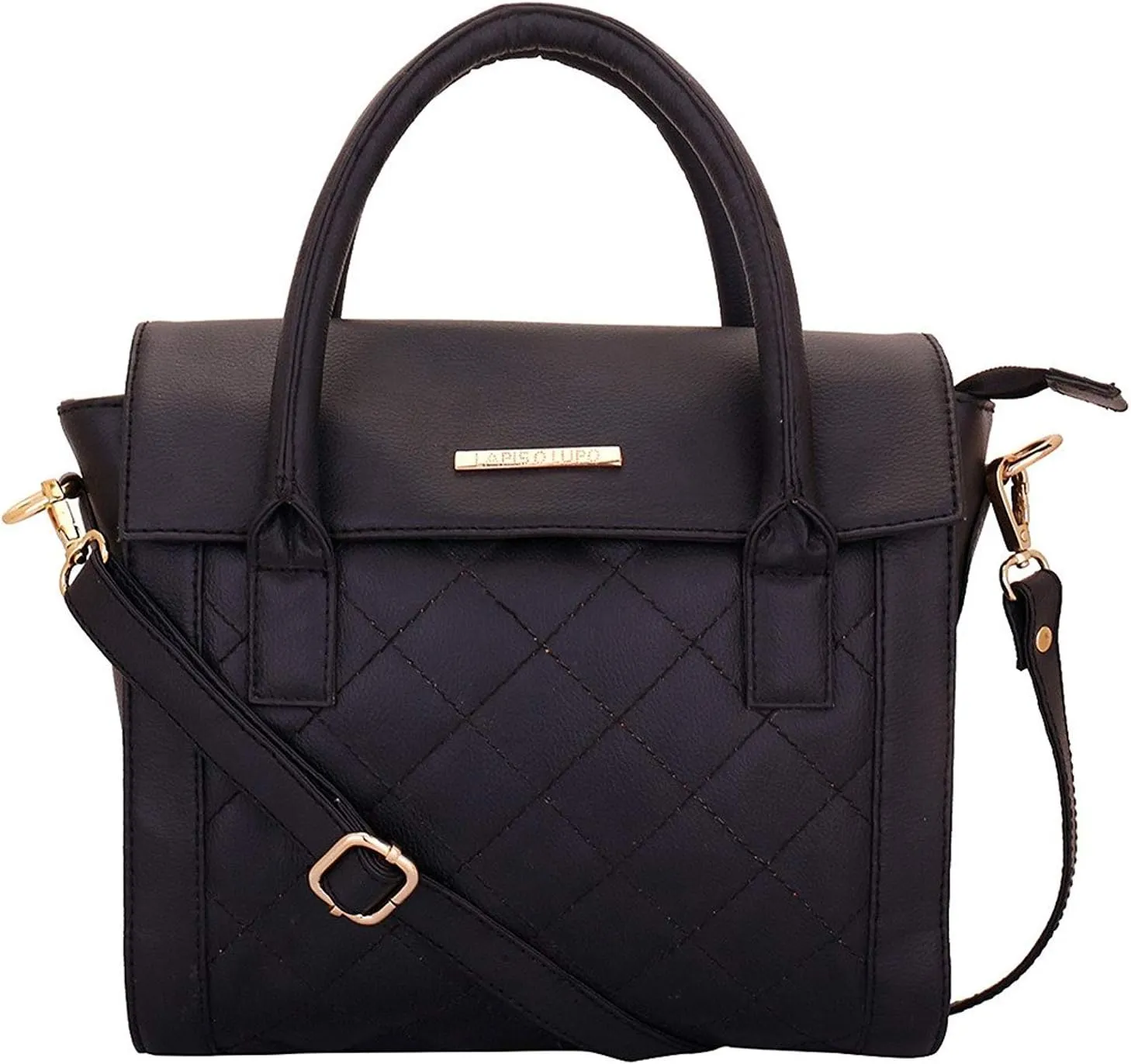 Onyx Women's Handbag Black Designer Satchel bags with Multi Pocket