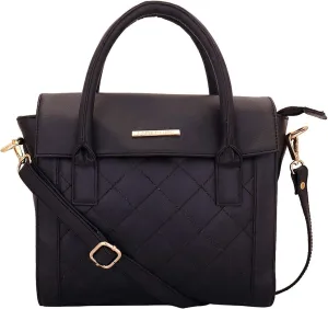 Onyx Women's Handbag Black Designer Satchel bags with Multi Pocket