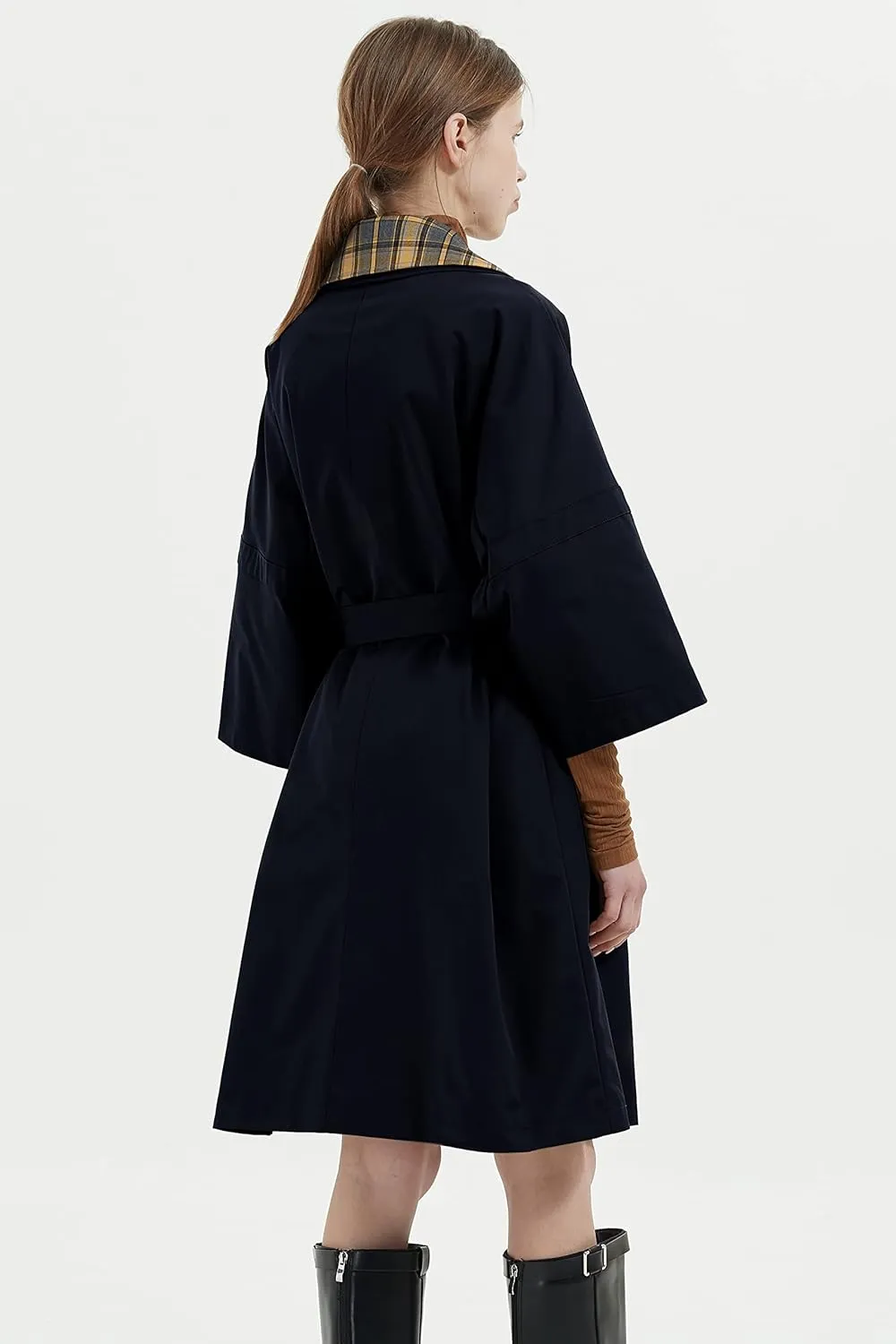 Orolay Women's Double Breasted Trench Coat Classic Jacket Belted Lapel Coat