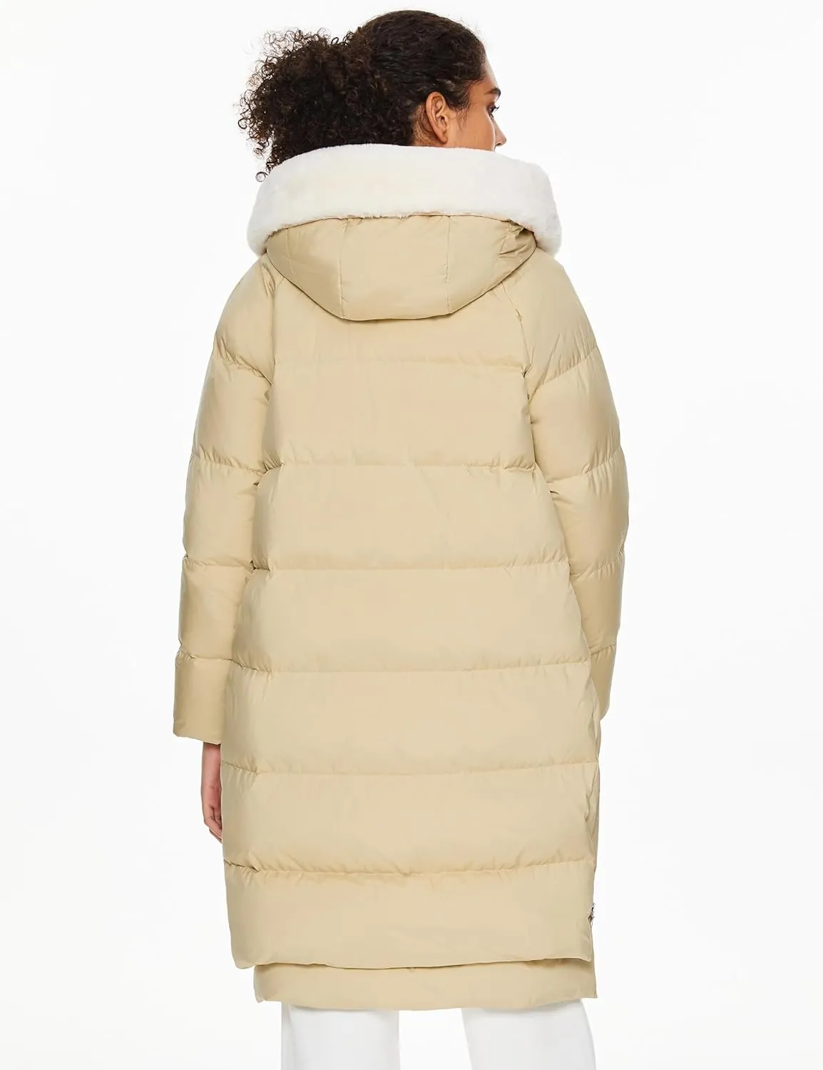 Orolay Women's Long Down Jacket Winter Puffer Jacket Warm Faux-Fur Collar Coat