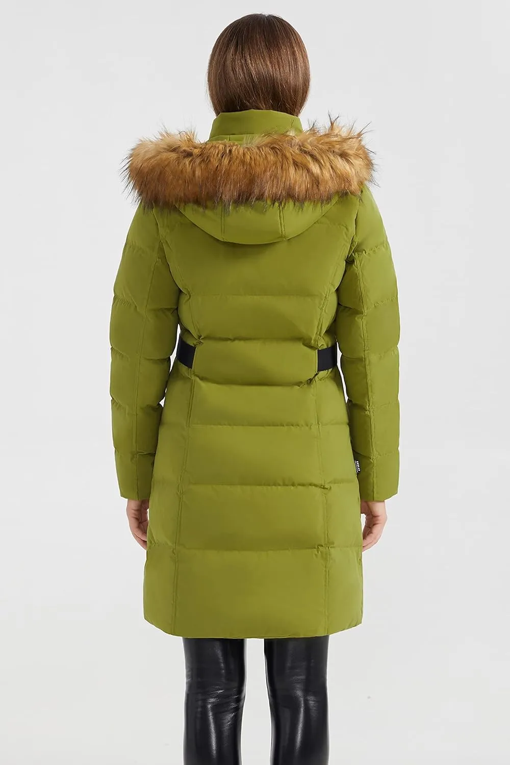 Orolay Women's Puffer Down Coat Winter Warm Jacket with Faux Fur Trim Hood