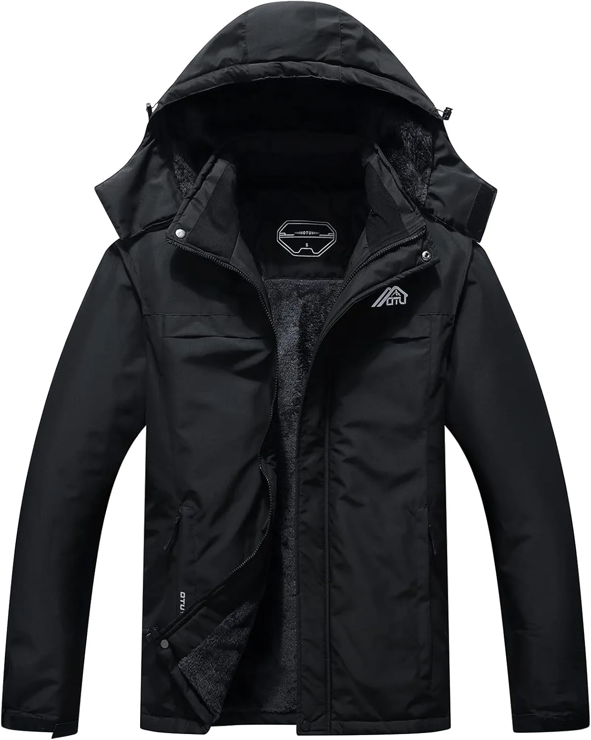 OTU Men's Waterproof Ski Jacket Snowboarding Windbreaker Warm Winter Hooded Mountain Snow Coat