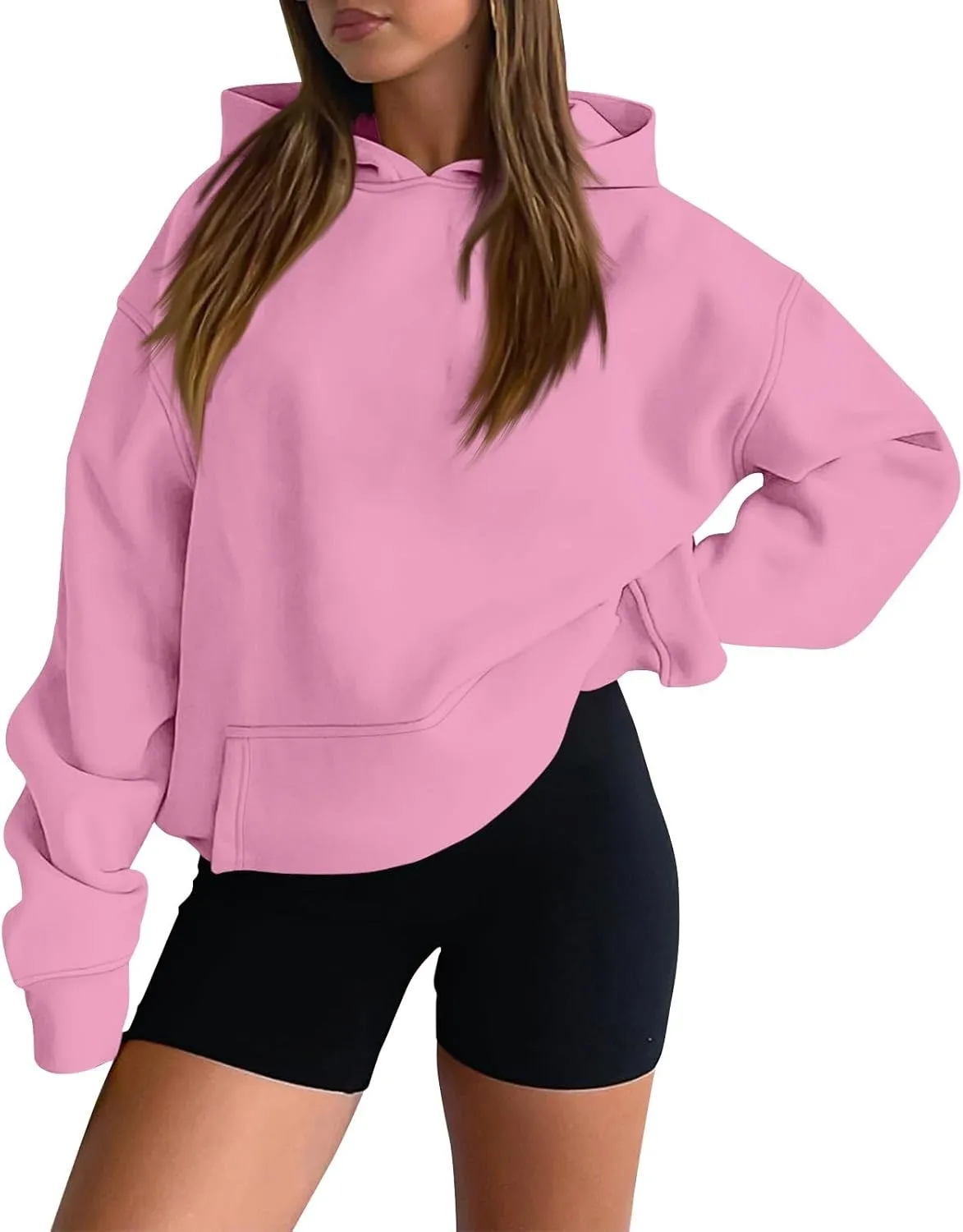 Oversized Hoodies for Women Comfy Fleece Hooded Sweatshirt Long Sleeve Sweater Pullover Hoodie with Pocket Fall Outfits
