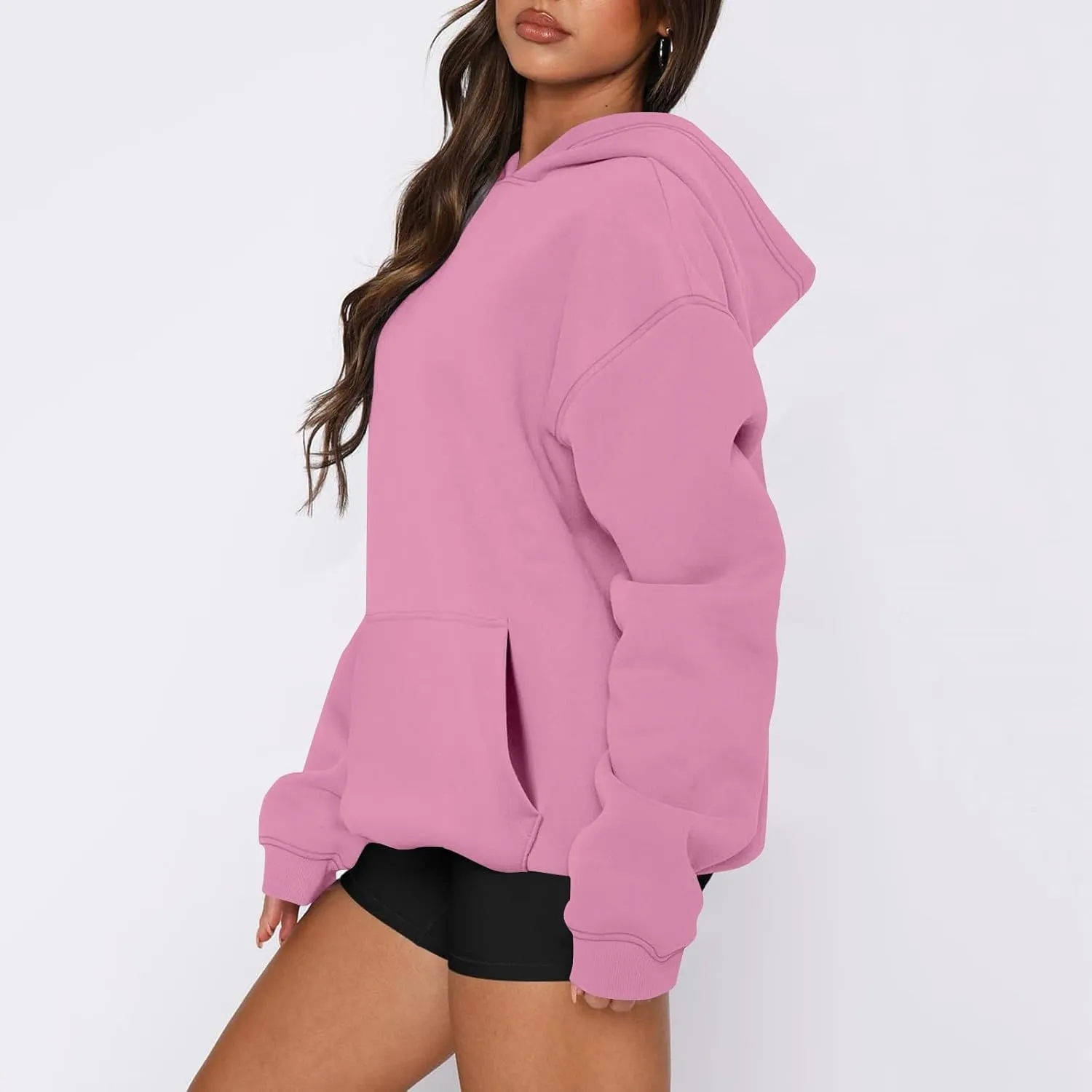 Oversized Hoodies for Women Comfy Fleece Hooded Sweatshirt Long Sleeve Sweater Pullover Hoodie with Pocket Fall Outfits