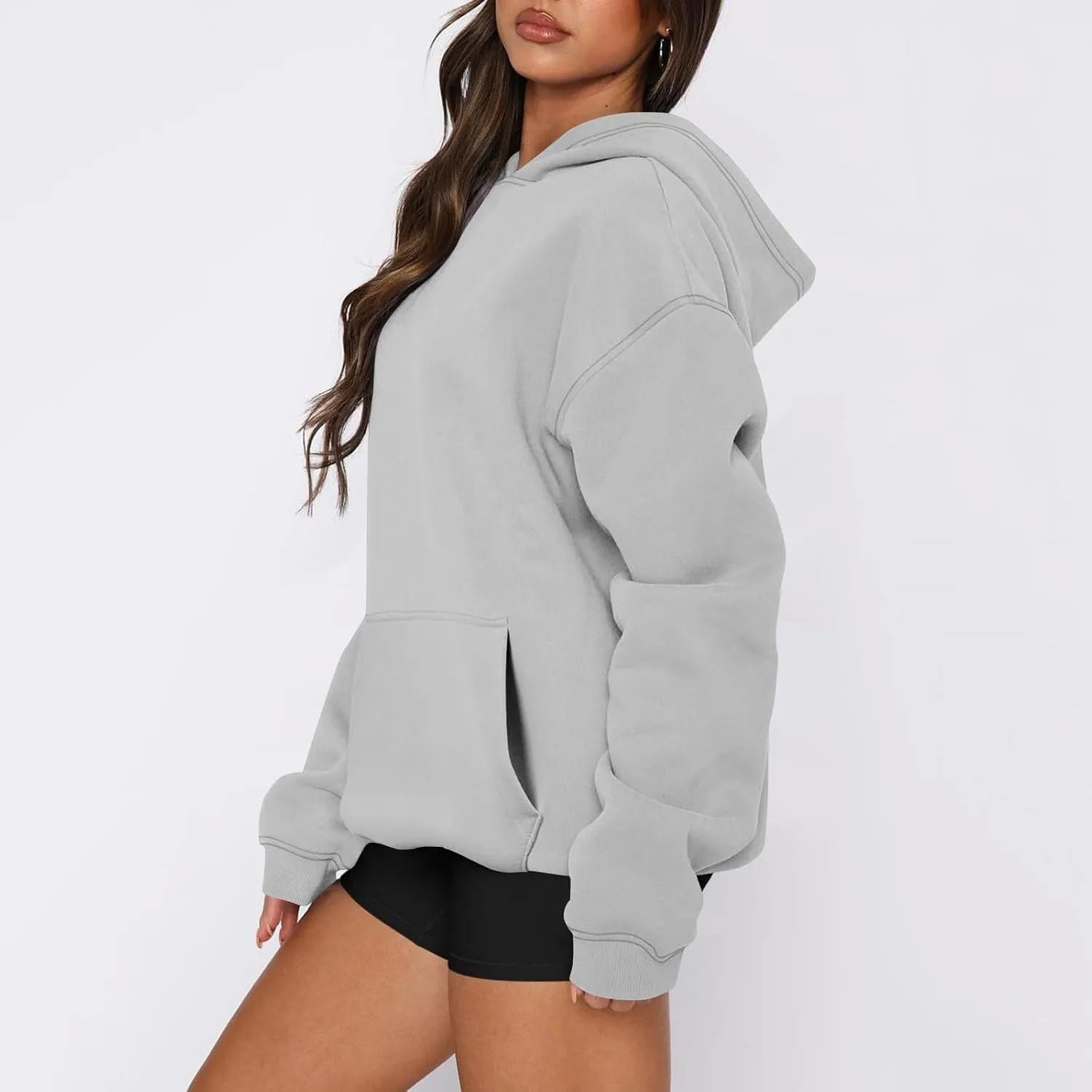 Oversized Hoodies for Women Comfy Fleece Hooded Sweatshirt Long Sleeve Sweater Pullover Hoodie with Pocket Fall Outfits