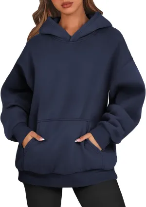Oversized Hoodies for Women Comfy Fleece Pullover Sweater Casual Long Sleeve Hooded Sweatshirt Cute Hoodies with Pocket