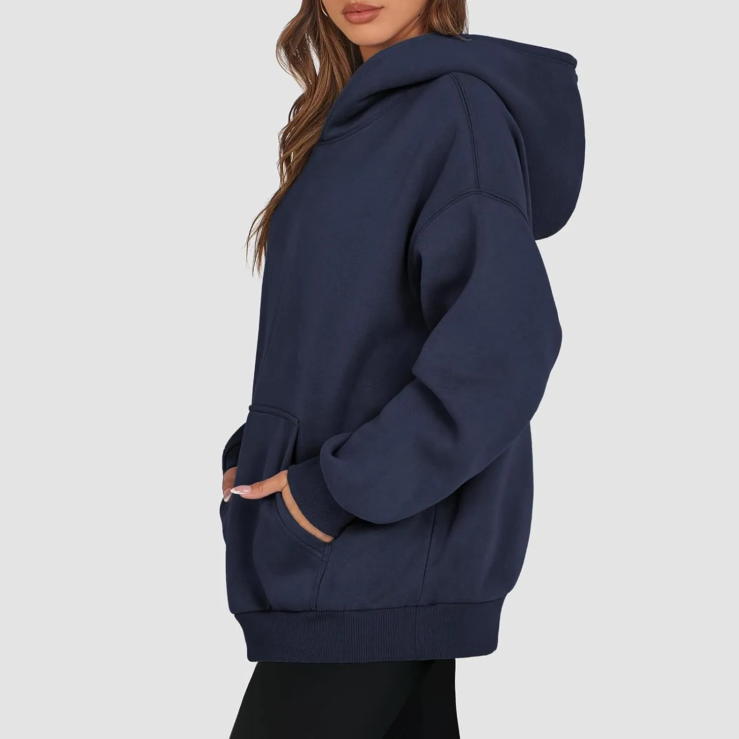 Oversized Hoodies for Women Comfy Fleece Pullover Sweater Casual Long Sleeve Hooded Sweatshirt Cute Hoodies with Pocket