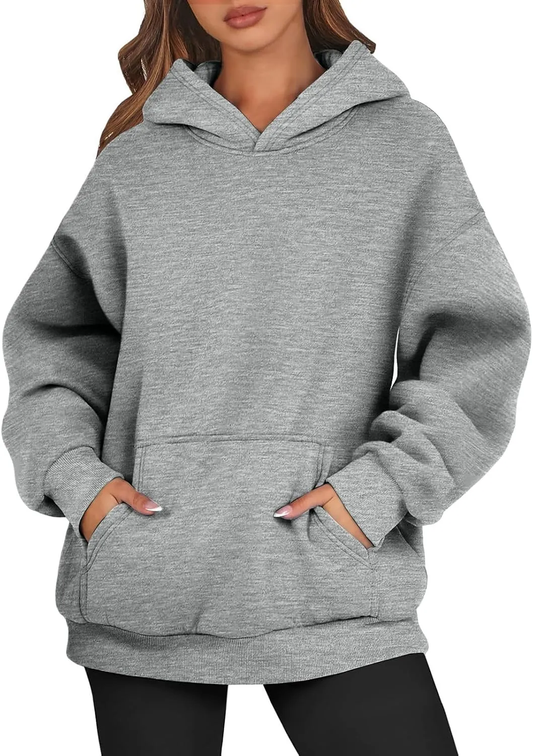 Oversized Hoodies for Women Comfy Fleece Pullover Sweater Casual Long Sleeve Hooded Sweatshirt Cute Hoodies with Pocket