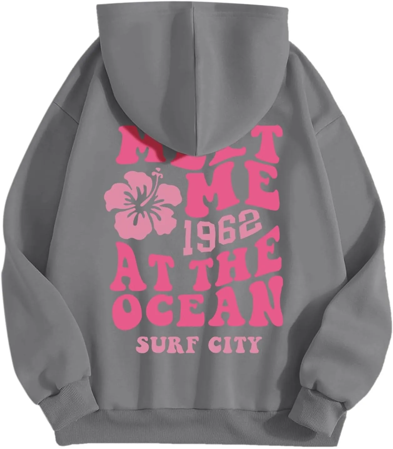 Pink Graphic Hoodies for Women 2024 Fall Outfits Oversized Hoodie Teen Girls Cute Preppy Sweatshirts Casual Pullover