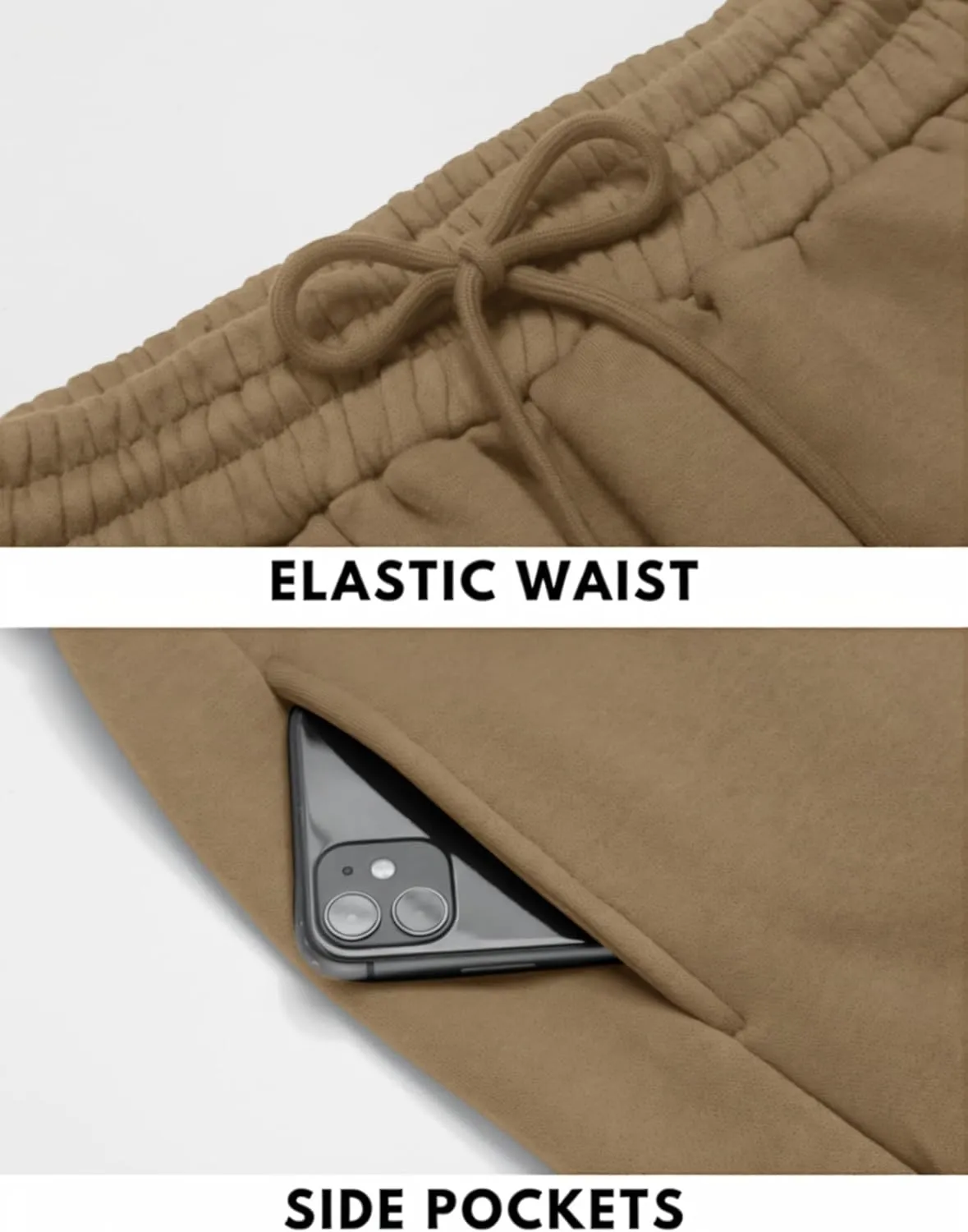PINSPARK Women's Fleece Lined Sweatpants Winter Joggers Athletic Pants Casual Thick Warm Trousers Pockets