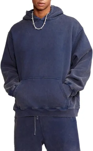 POHADON Mens Y2k Trendy Hoodies Oversized Heavyweight Cotton Pullover Vintage Acid Wash Athletic Sweatshirt Y2k Streetwear